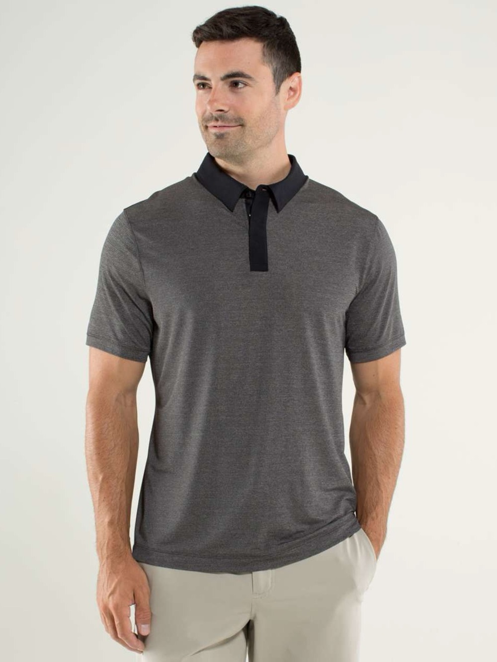 Lululemon Men’s Precision Polo Heathered Soot Size L